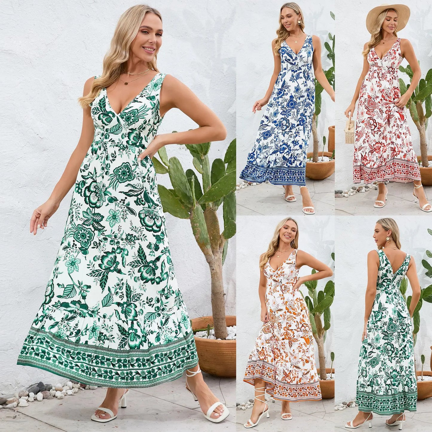 Myla™ Letnia sukienka maxi w kwiaty w stylu vintage