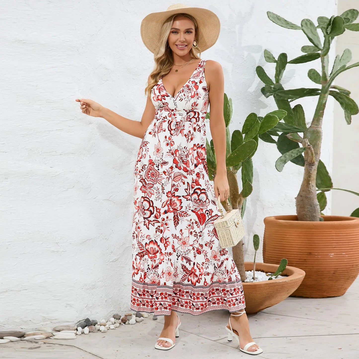 Myla™ Letnia sukienka maxi w kwiaty w stylu vintage