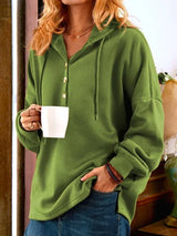 Aude Comfort™ Sweter z długim rękawem i guzikami